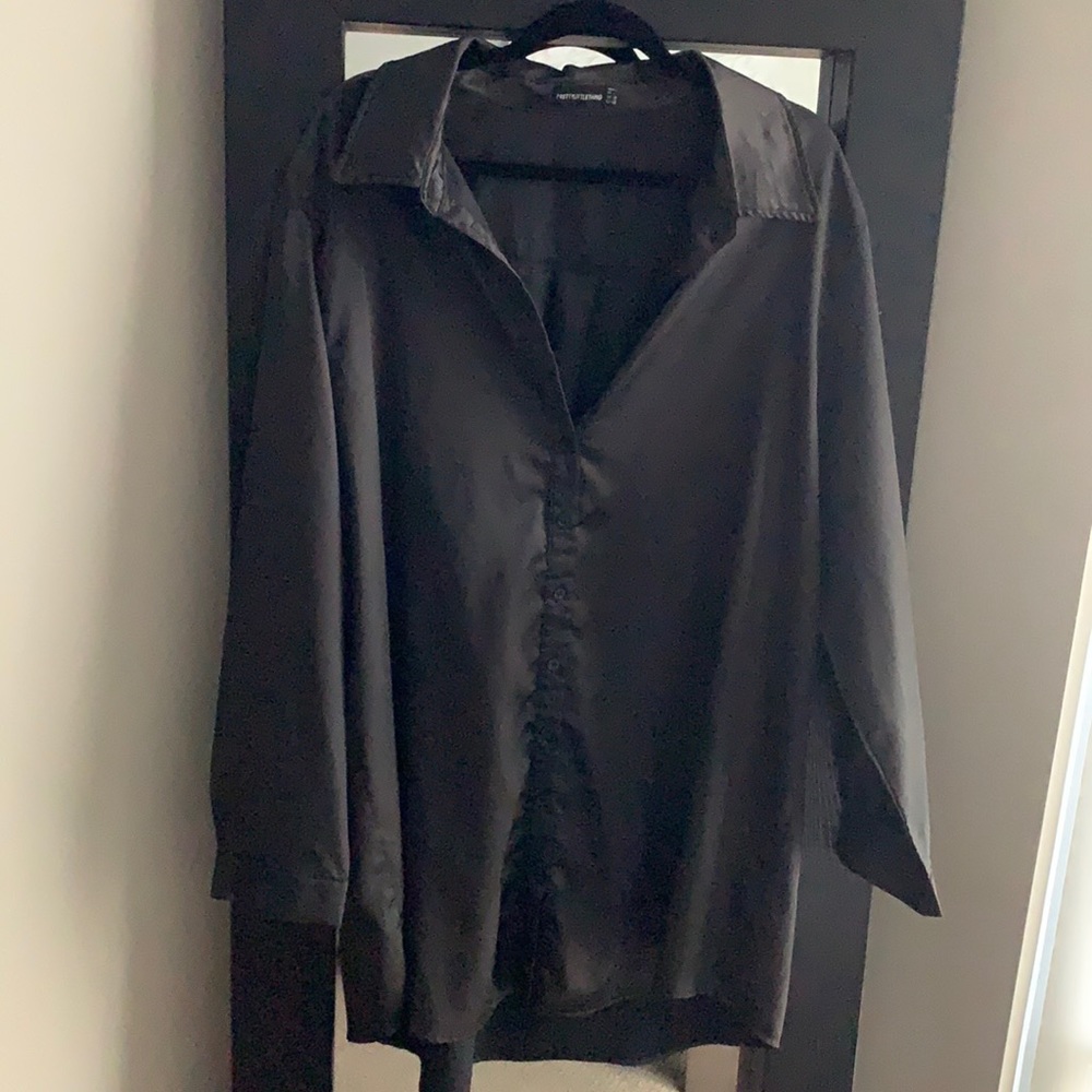 Satin black dress